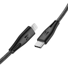 كيبل للآيفون من RAVPOWER راف باور USB-C إلى Lightning بطول 1.2 متر أو 2 متر- اللون 