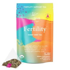 شاي عضوي لزيادة خصوبة الأم وزيادة فرص الحمل- بينك ستورك- النعناع الحلو-15 كيس شاي هرمي- يحضر 30 كوب من الشاي