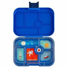 صندوق الوجبات المدرسية المانع للتسرب-  6 أقسام - يم بوكس - فضاء- أزرق نبتون