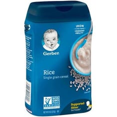 غيربر-  أرز عضوي - وجبة سريعة للطفل- (227 جم) (+4)