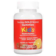 فيتامينات متعددة للأطفال على شكل حلوى جيلي- كاليفورنيا جولد نيوتريشين- مزيج التوت والفواكة- (60 حبة) (+4 سنوات)