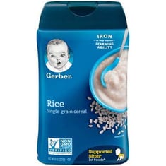 غيربر-  أرز عضوي - وجبة سريعة للطفل- (454 جم) (+4)