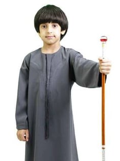 ثوب بوليستر ولادي عماني ملون 