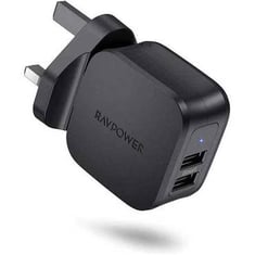 RAVPower RP-PC121 17W Dual Port Wall Charger UK - شاحن