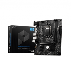 MSI H510M PRO E Motherboard (mATX, 11th/10th Gen Intel Core, LGA 1200 Socket, DDR4, PCIe 4, M.2 Slot, USB 3.2 Gen 1, 2.5G LAN, D-SUB/DP/HDMI)