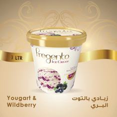 فرجينتو زبادي بالتوت1-FRG-Yogurt With Wildberry 1Pc -One L