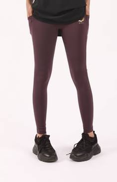 High waist training leggings - Dark purple 