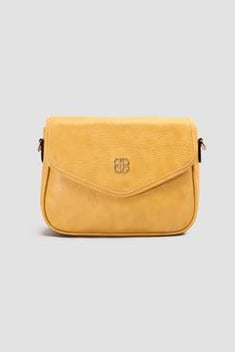 حقيبة كتف صفراء مفصلة بتصميم محفظة نسائية
