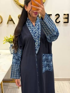 عباية عمليه كريب كحلي