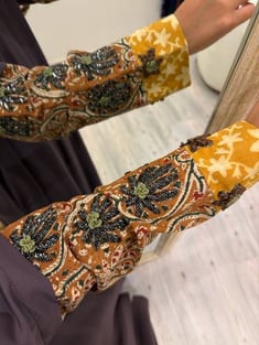 عباية كريب بني مع أقطان