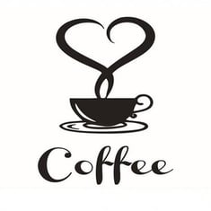 ملصق جداري بتصميم فنجان قهوة