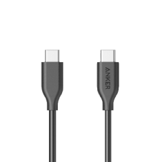انكر سلك شاحن باورلاين Type-C الى Type-C 2.0 مقاس 90 سم 