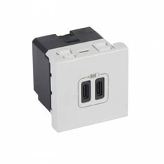 2 مقبس شحن USB من النوع C Arteor 3 A / 15 W 230 V - 5 V = - وحدتان - أبيض