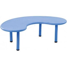 طاولة بلاستيك نصف دائرية - أزرق
