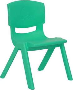 كرسي الروضات بلاستيك - 34 سم - أخضر