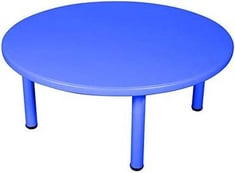 طاولة بلاستيك دائرية 110سم - أزرق