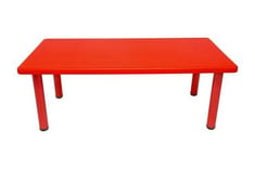 طاولة بلاستيك مستطيلة 120سم - أحمر