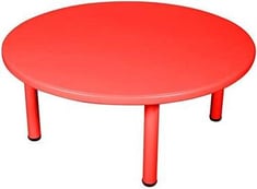 طاولة بلاستيك دائرية 110سم - أحمر