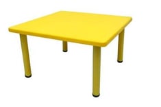 طاولة بلاستيك مربعة - أصفر