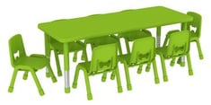 طاولة رياض أطفال 8 كراسي مستطيلة 150*60 - أخضر