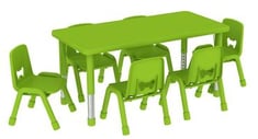 طاولة رياض أطفال 6 كراسي مستطيلة 120*60 - أخضر