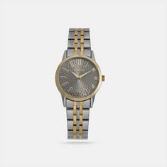 ساعة نسائية بتصميم فخم باللون الذهبي و الرصاصي | فنشي FAS021L060406
