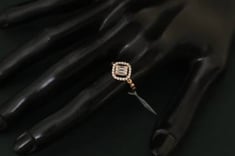 خاتم ذهب تصميم الماس عيار18 وزن1.31