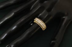 خاتم ذهب تصميم الماس عيار18وزن5.3
