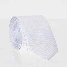 ربطة عنق بيضاء سادة سليم فت