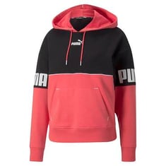 Basic Series Puma Power Contrast Color  Long Thick Hooded T-Shirt
