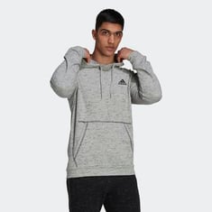 ESSENTIALS MÉLANGE EMBROIDERED SMALL LOGO HOODIE