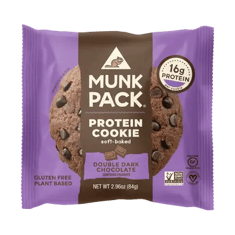 كوكيز بروتين بالشوكولاتة الداكنة (غني بالبروتين)( munk pack )