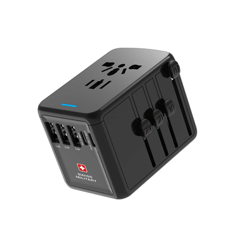 swiss military Travel Specific AC Charger w/ Multiport Black