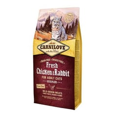 كارنيلوف طعام جاف بالدجاج والأرانب للقطط البالغة
