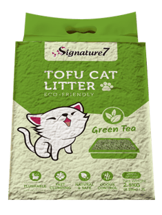 توفو كات رمل للقطط برائحة الشاي الأخضر 7لتر