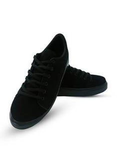 حذاء رياضة جلد سويدي أسود نسائي