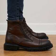 Men's Lace-up Leather Boots