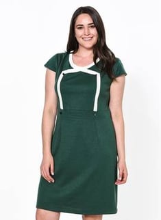 فستان أخضر مقاس كبير نسائي