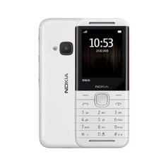 نوكيا هاتف نوكيا 5310 ثنائي الشريحة أبيض/ أحمر، ذاكرة رام سعة 8 ميجابايت، ذاكرة داخلية سعة 16 ميجابايت، يدعم تقنية 2G