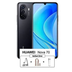 هواوي نوفا Y70 ثنائي الشريحة بذاكرة رام 4GB وذاكرة تخزين داخلية 64GB يدعم تقنية 4G LTE - أسود أرابيك ميدنايت