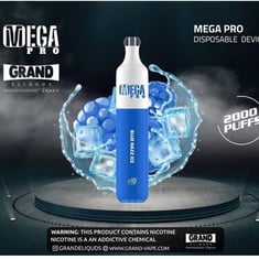 MEGA - ميجا 2000 سحبة 2% بلو راز بيري آيس  