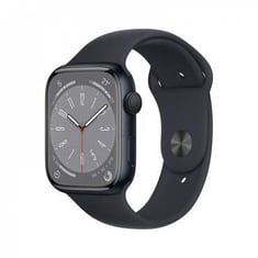 ساعة أبل الاصدار 8 مقاس 45 ملم  (Apple Watch Series 8 black) GPS - اسود