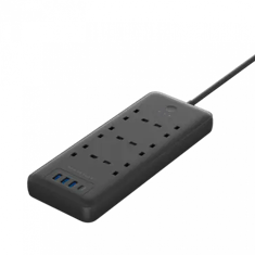 توصيلة ذكية من باورلوجي 2 متر  6 مداخل مع 3 مداخل USB-A و مدخل USB-C 