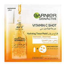 قناع جرعة فيتامين سي من غارنييه - Garnier Skin Active Fresh Mix Tissue Mask With Vitamin C