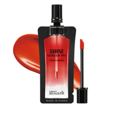 تنت ملمع وملون الشفايف برتقالي خوخي لامع من بيوستا - Beausta Lip color &amp; gloss tint - shine peach orange