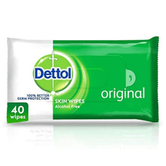 مناديل للبشرة ضد البكتيريا 40 منديل من ديتول  - Dettol Original Antibacterial Skin 40 Wipes