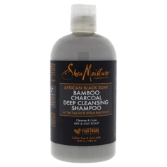 شامبو التنظيف العميق بالبامبو والفحم من شيا مويستشر 384مل - SheaMoisture African Black Soap Bamboo Charcoal Deep Cleansing Shampoo