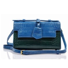  hand bag green with blue