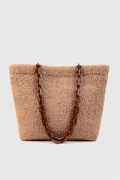 Women's Chain Strap Mink Plush Bag
