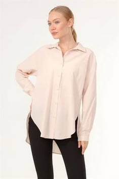 Women's Beige Cotton Shirt